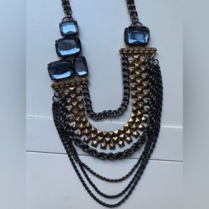 Banana Republic mixed metals chunky dramatic necklace